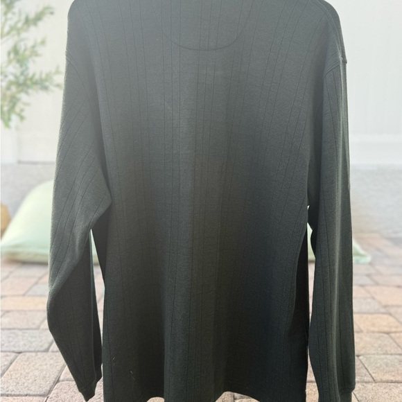 ✨ GEOFFREY BEENE Designer Ribbed Polo Pullover - Sophisticated Sage Green ✨ - Picture 6 of 13